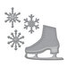 Spellbinders - Holiday Collection - Christmas - D-Lites Die - Flakes 'n Skates