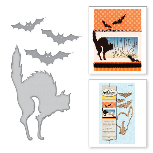 Spellbinders - Holiday Collection - Halloween - D-Lites Die - Cats 'n Bats