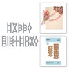 Spellbinders - Exquisite Splendor Collection - D-Lites Die - Happy Birthday Banner
