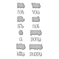 Spellbinders - Holiday Cheer Enclosed Collection - Christmas - Etched Dies - It's Not a Puppy
