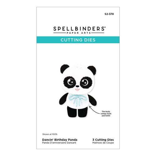 Spellbinders - Monster Birthday Collection - Etched Dies - Dancin' Birthday - Panda