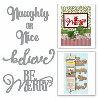 Spellbinders - Holiday Collection - Christmas - D-Lites Die - Naughty or Nice
