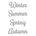 Spellbinders - Four Seasons Collection - Etched Dies - Seasonal Words