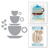 Spellbinders - Cuppa Coffee, Cuppa Tea Collection - D-Lites Die - Cup and Beans