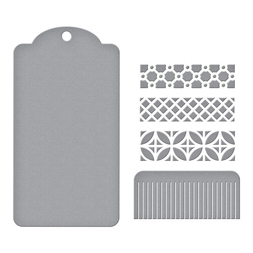 Spellbinders - Inspired Basics Collection - Etched Dies - Create A Decorative Tag