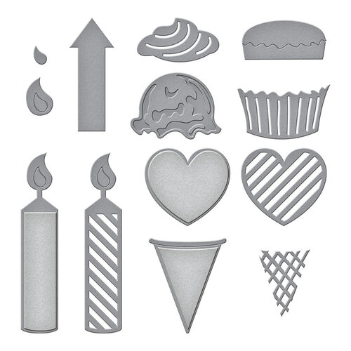 Spellbinders - The Birthday Celebrations Collection - Etched Dies - Slider Bar Accents