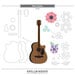 Spellbinders - Bibi's Musical Notes Collection - Etched Dies - Mini Guitar