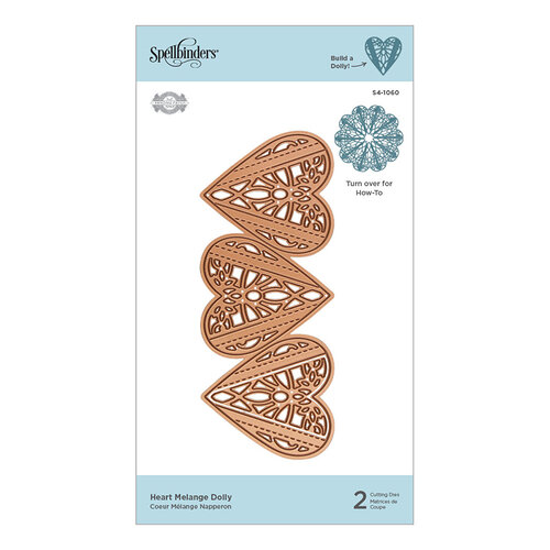 Spellbinders - Dimensional Doily Collection - Etched Dies - Heart Melange Doily