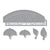 Spellbinders - Stained Glass Bouquet Collection - Etched Dies - Fan Flower Transom