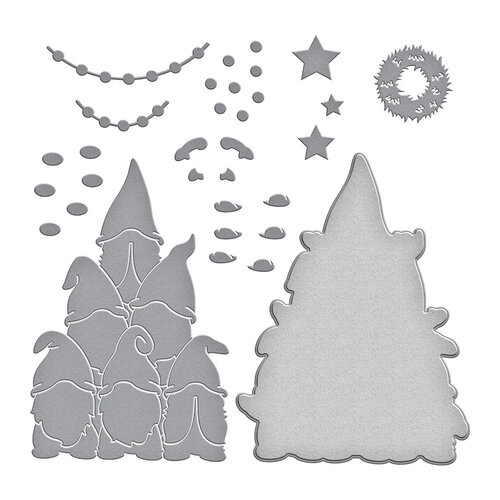 Spellbinders - Gnome For Christmas Collection - Etched Dies - Gnome Tree