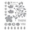 Spellbinders - Four Petal Collection - Etched Dies - Thank You Floral