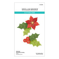Spellbinders - Etched Dies - Poinsettia and Holly