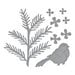 Spellbinders - Snow Garden Collection - Etched Dies - Hemlock, Cones and Chickadee