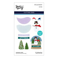 Spellbinders - Simon Hurley - Snow Globes Collection - Etched Dies - Snowman Scene