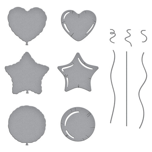 Spellbinders - Simon Hurley - Simon's Birthday Bash Collection - Etched Dies - Mylar Balloons Spellbinders - Simon Hurley - Simon's Birthday Bash Collection - Etched Dies - Mylar Balloons