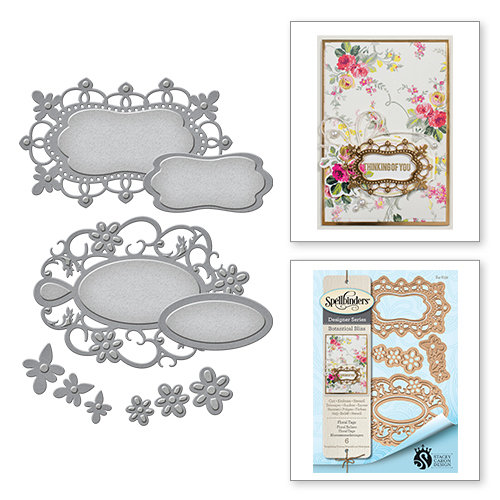 Spellbinders - Botanical Bliss Collection - Shapeabilities Die - Floral Tags