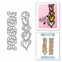 Spellbinders - On the Wings of Love Collection - Etched Dies - Hearts and Butterflies Borders