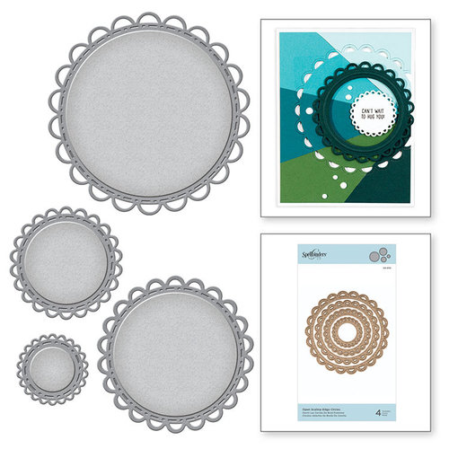 Spellbinders - Nestabilities Collection - Etched Dies - Open Scallop Edge Circles