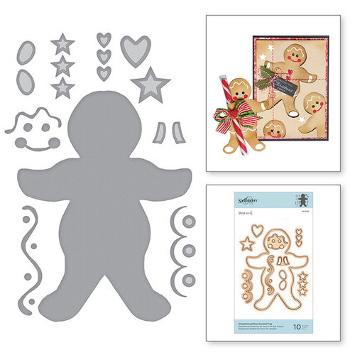 Spellbinders - A Sweet Christmas Collection - Shapeabilities Dies - Gingerbread Boy Garland Tag