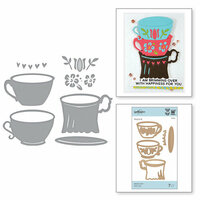 Spellbinders - Cuppa Coffee, Cuppa Tea Collection - Shapeabilities Dies - Stack O' Cups