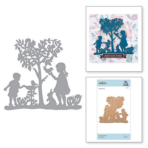 Spellbinders - Great, Big, Wonderful World Collection - Shapeabilities Die - Peaceful Garden