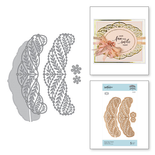 Spellbinders - Vintage Treasures Collection - Shapeabilities Dies - Etched Dies - Floral Tiara Topper