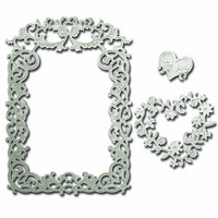 Spellbinders - Laced with Love Collection - Die - Decorative Frames - Floral Affair