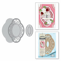 Spellbinders - Chantilly Paper Lace Collection - Shapeabilities Dies - Hannah Elise Layering Frame Small