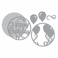 Spellbinders - Elegant 3D Cards Collection - Etched Dies - Layered Happy Birthday