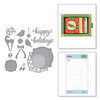 Spellbinders - Christmas Cascade Collection - Etched Dies - Holly Frame Gala