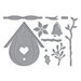 Spellbinders - Birdhouses Through The Seasons Collection - Etched Dies - Build A Winter Birdhouse