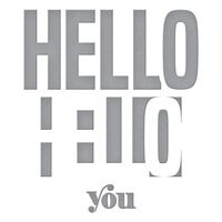 Spellbinders - Be Bold Color Block Collection - Etched Dies - Hello You