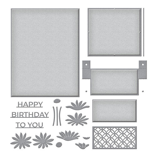 Spellbinders - Garden Shutters Collection - Etched Dies - Daisy Delight