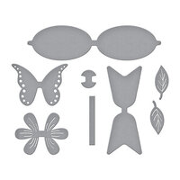 Spellbinders - Inspired Basics Collection - Etched Dies - Create A Flutter and Flower Bow