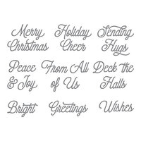 Spellbinders - Celebrate The Season Collection - Christmas - Etched Dies - Mix and Match Holiday Greetings
