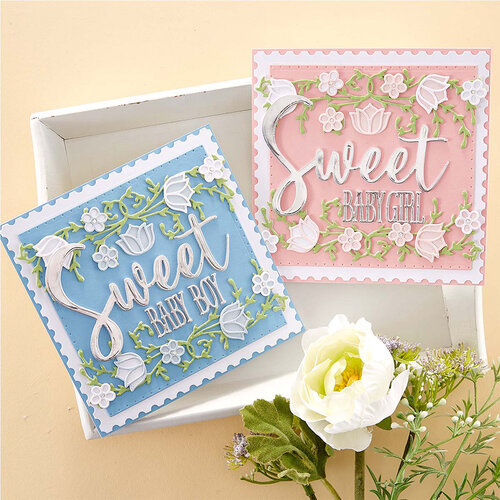Spellbinders - Postage Edge Shapes Collection - Etched Dies - Squares