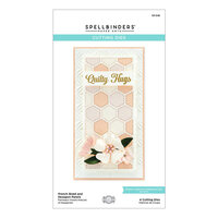 Spellbinders - Home Sweet Quilt Collection - Etched Dies - French Braid And Hexagon Panels