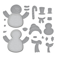 Stampendous - Holiday Hugs Collection - Christmas - Etched Dies - Snowman Hugs