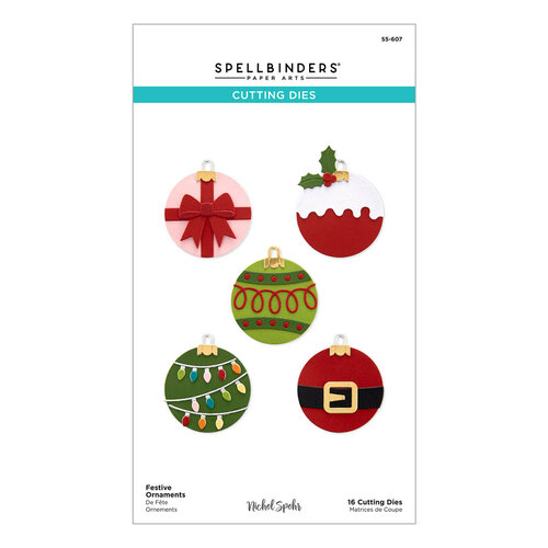 Spellbinders - Merry Mug And Circle Delights Collection - Etched Dies - Festive Ornaments