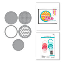Spellbinders - Lisa Horton - Spotlight Frames and Florals - Etched Dies - Stitched Edge Circle Backgrounds