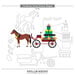Spellbinders - Country Christmas Collection - Etched Dies - Christmas Horse-Drawn Wagon