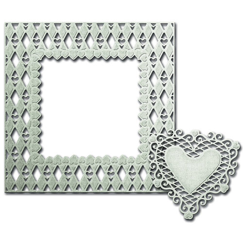 Spellbinders - Shapeabilities Collection - Die - Decorative Frames - Loving' Diamonds