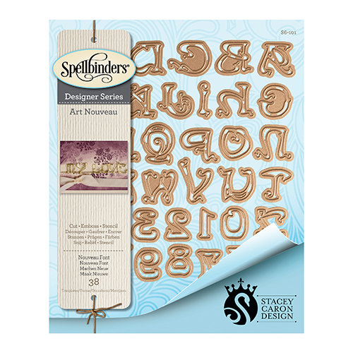 Spellbinders - Art Nuveau Collection - Shapeabilities Die - Nouveau Font