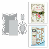 Spellbinders - Chantilly Paper Lace Collection - Shapeabilities Dies - Coralenes Chemise Layering Frame Large