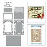 Spellbinders - A Charming Christmas Collection - Shapeabilities Dies - Holly Jolly Christmas