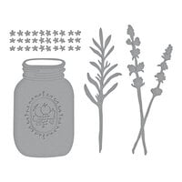 Spellbinders - Victorian Garden Collection - Etched Dies - Mason Jar and Lavender