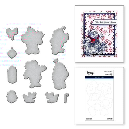 Simon Hurley Die Set - Sketched Santas Simon Hurley Die Set - Sketched Santas