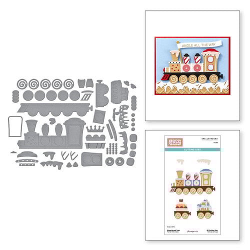 Spellbinders - Candy Christmas Collection - Etched Dies - Gingerbread Train