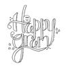 Spellbinders - Tammy Tutterow Collection - Clear Acrylic Stamps - Happy Gram