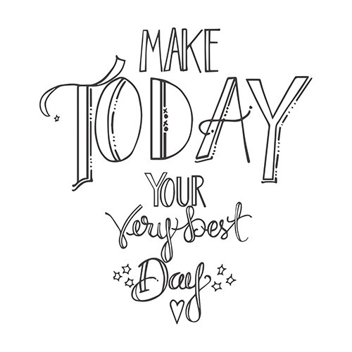 Spellbinders - Tammy Tutterow Collection - Clear Acrylic Stamps - Make Today Your Best Day